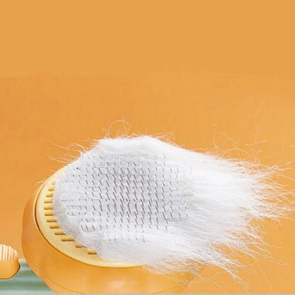 Self Cleaning Slicker Comb For Dog Cat Rabbit Puppy Grooming Pumpkin Brush Tool - Aimall