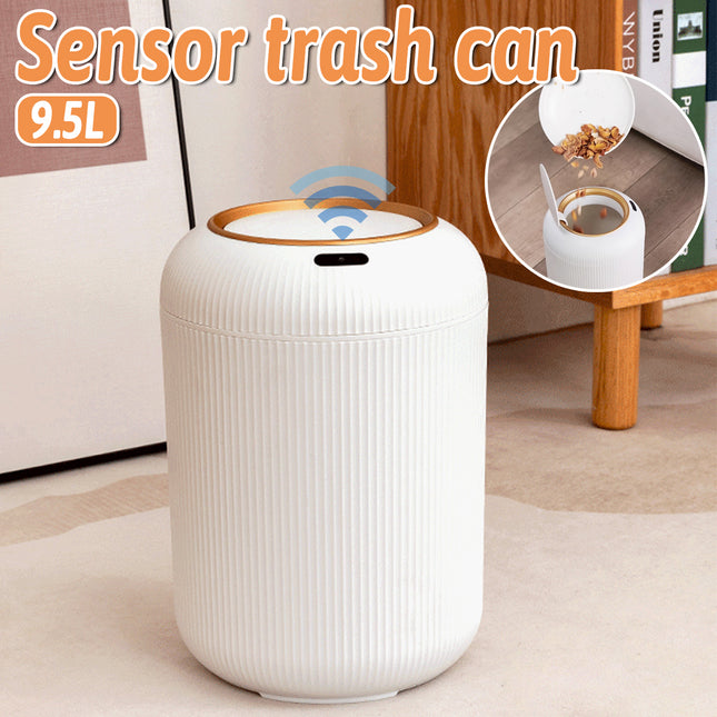 Smart Sensor Trash Can 9.5L Round Automatic Bin For Kitchen Bathroom Bedroom