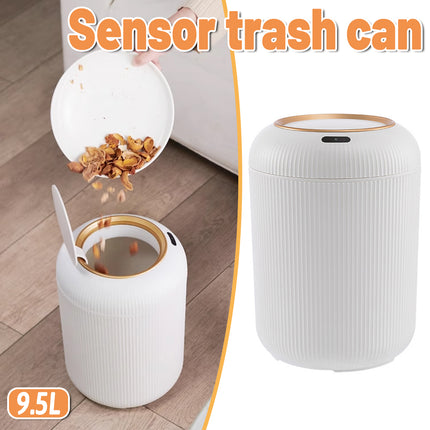 Smart Sensor Trash Can 9.5L Round Automatic Bin For Kitchen Bathroom Bedroom