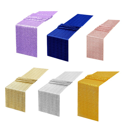 Sequin Table Runner Square Decorative Hotel Tablecloth for Wedding Party Decor