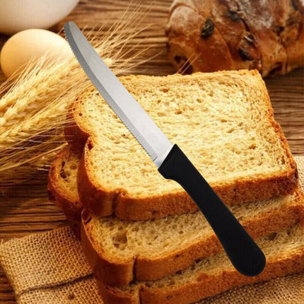 6 Pcs Steak Knives Dinner Set Stainless Steel Serrated Dishwasher Safe Knife