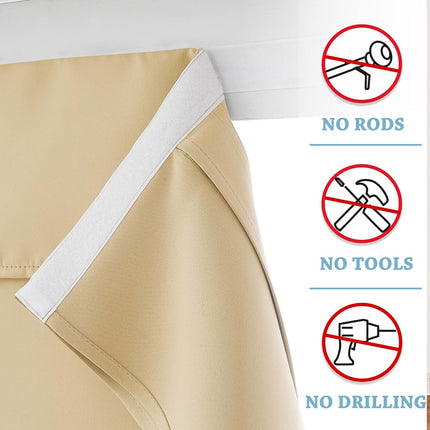 Curtains For Doors and Windows Block Light Blackout Heat Insulation Living Room