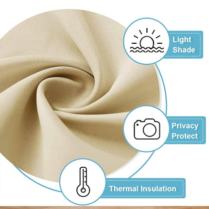 Curtains For Doors and Windows Block Light Blackout Heat Insulation Living Room
