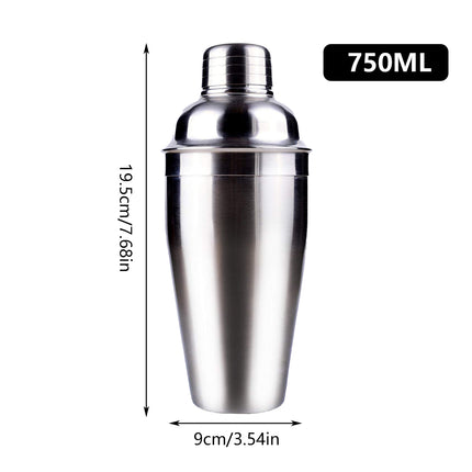Stainless Steel Cocktail Shaker Decanter and Shaker For Home Bar Mixing Drinks