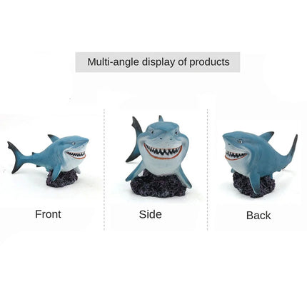 Realistic Resin Shark Aquarium Ornament for Fish Tank Home Room Decor