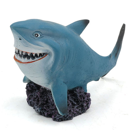 Realistic Resin Shark Aquarium Ornament for Fish Tank Home Room Decor
