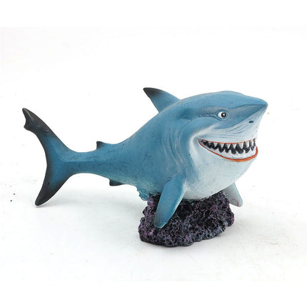 Realistic Resin Shark Aquarium Ornament for Fish Tank Home Room Decor