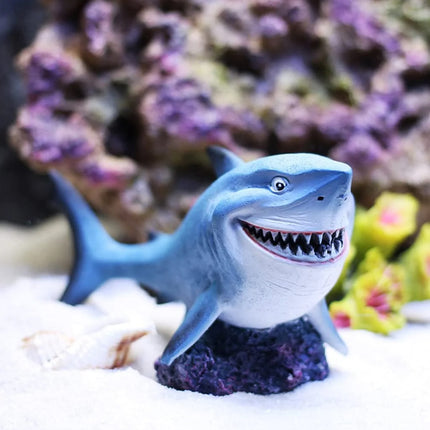 Realistic Resin Shark Aquarium Ornament for Fish Tank Home Room Decor