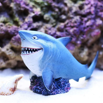 Realistic Resin Shark Aquarium Ornament for Fish Tank Home Room Decor