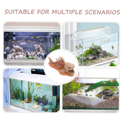 Simulated Shark Skeleton Aquarium Ornament Fish Tank Decoration For Home Office