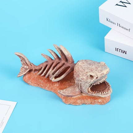 Simulated Shark Skeleton Aquarium Ornament Fish Tank Decoration For Home Office