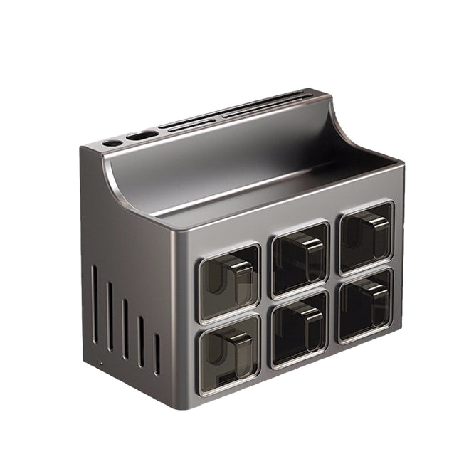 Multifunctional Kitchen Spice Rack Organiser Knife Holder Countertop Wall Mount