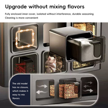 Multifunctional Kitchen Spice Rack Organiser Knife Holder Countertop Wall Mount
