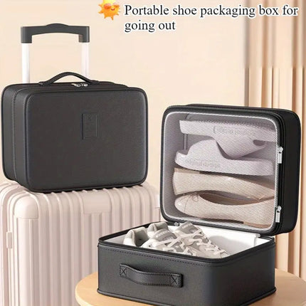 Double Layer Dustproof Shoe Bag Travel Storage Organiser 28 x 23 x 15cm