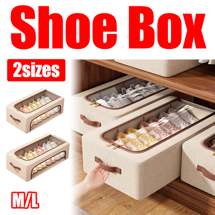 Home Foldable No Assembly Shoe Boxes Stackable Dustproof for Sneakers Heels