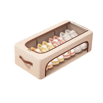 Home Foldable No Assembly Shoe Boxes Stackable Dustproof for Sneakers Heels