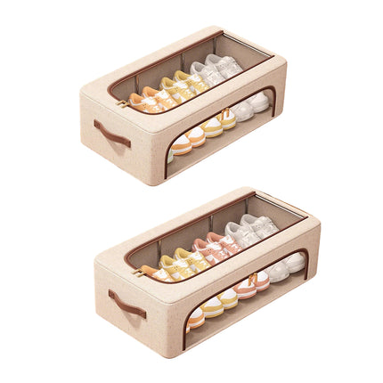 Home Foldable No Assembly Shoe Boxes Stackable Dustproof for Sneakers Heels