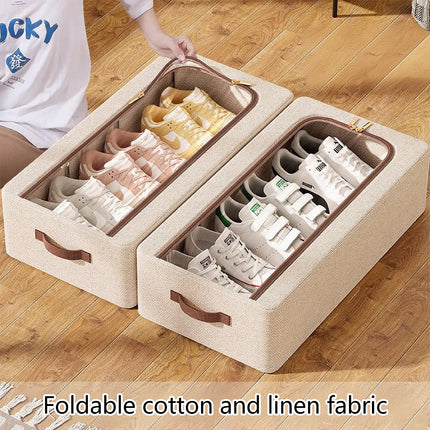 Home Foldable No Assembly Shoe Boxes Stackable Dustproof for Sneakers Heels