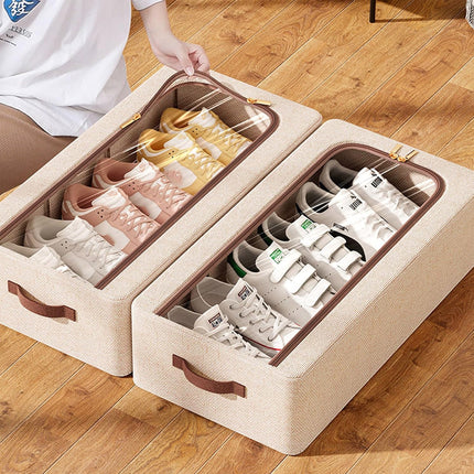 Home Foldable No Assembly Shoe Boxes Stackable Dustproof for Sneakers Heels