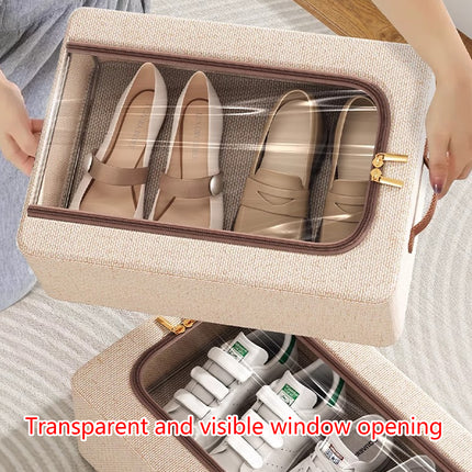 Home Foldable No Assembly Shoe Boxes Stackable Dustproof for Sneakers Heels