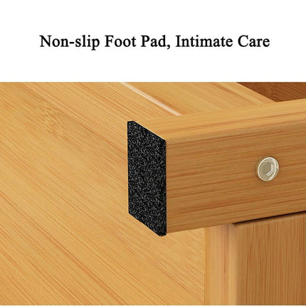 Bamboo Shoe Rack 8 Tiers Shelf with Curved Handle Large Capacity Durable Non Slip