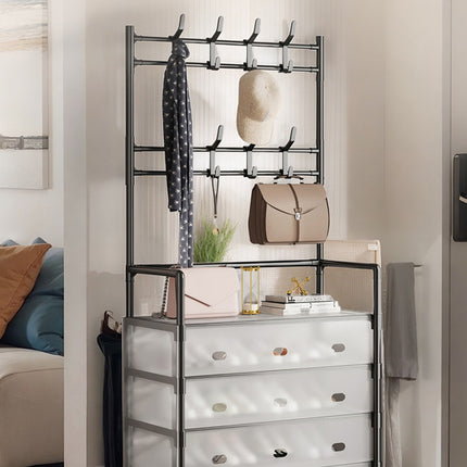 Multifunctional All in One Shoe Rack Durable Dustproof for Entryway Space Saving