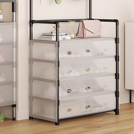 Multifunctional All in One Shoe Rack Durable Dustproof for Entryway Space Saving