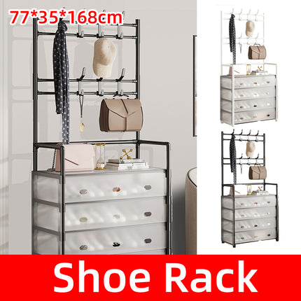 Multifunctional All in One Shoe Rack Durable Dustproof for Entryway Space Saving