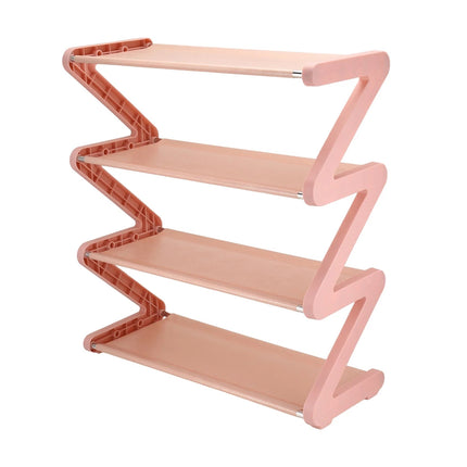 4 Tier Assemblyf Shoe Rack Durable PP Material for Entryway Hallway Space Saving
