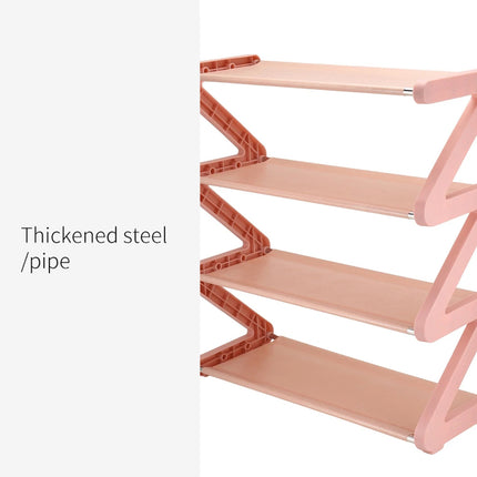4 Tier Assemblyf Shoe Rack Durable PP Material for Entryway Hallway Space Saving