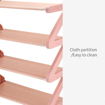 4 Tier Assemblyf Shoe Rack Durable PP Material for Entryway Hallway Space Saving