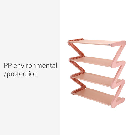 4 Tier Assemblyf Shoe Rack Durable PP Material for Entryway Hallway Space Saving