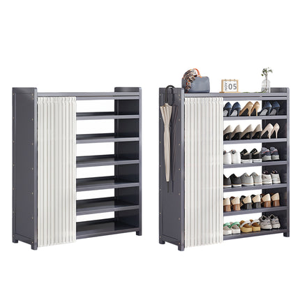 Entryway 7 Tier Large Capacity Shoe Rack With Dust Curtain Space Saving Durable