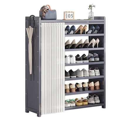Entryway 7 Tier Large Capacity Shoe Rack With Dust Curtain Space Saving Durable