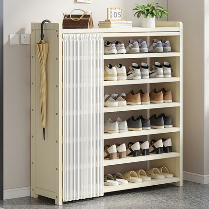 Entryway 7 Tier Large Capacity Shoe Rack With Dust Curtain Space Saving Durable