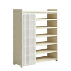 Entryway 7 Tier Large Capacity Shoe Rack With Dust Curtain Space Saving Durable