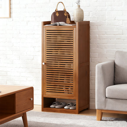 Bamboo Shoe Rack Entryway Organizer Durable Sturdy Space Saving Dust-Proof
