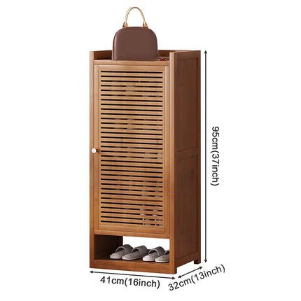 Bamboo Shoe Rack Entryway Organizer Durable Sturdy Space Saving Dust-Proof