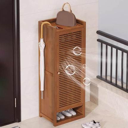Bamboo Shoe Rack Entryway Organizer Durable Sturdy Space Saving Dust-Proof