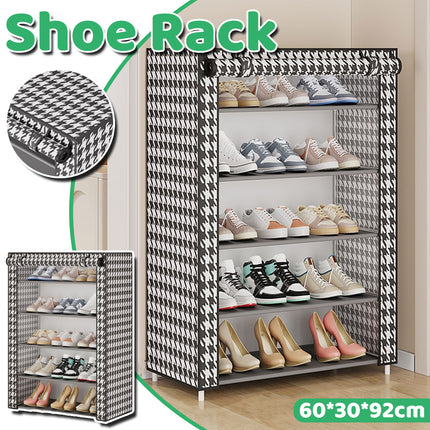 Multi-Layer Shoe Rack Dustproof Non-Woven Fabric with Metal Frame