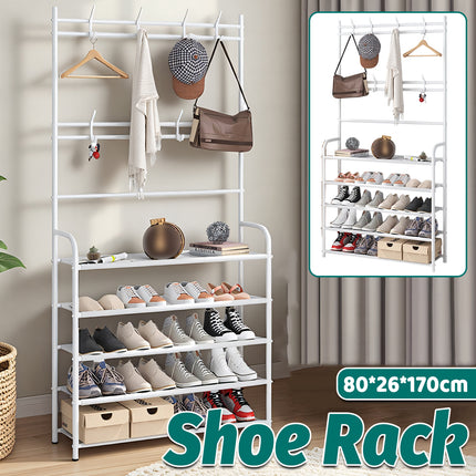 Integrated Coat And Shoe Storage Rack All In One Space Saving Sturdy Durable