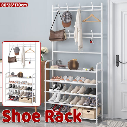 Integrated Coat And Shoe Storage Rack All In One Space Saving Sturdy Durable