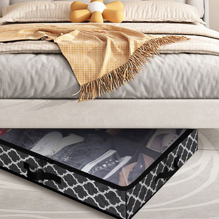 Foldable UnderBed Shoe Box Storage Organizer Dustproof Stackable Transparent Lid