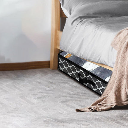 Foldable UnderBed Shoe Box Storage Organizer Dustproof Stackable Transparent Lid