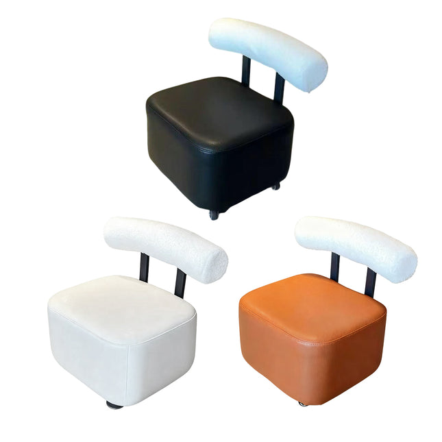 Movable Low Height Rolling Stool Chair Sturdy for Kitchen Office Garage Workshop