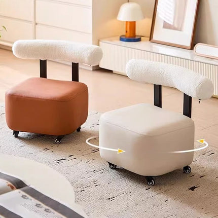 Movable Low Height Rolling Stool Chair Sturdy for Kitchen Office Garage Workshop