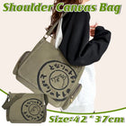 Canvas Shoulder Messenger Bag Large Capacity Travel Laptop Crossbody Bag