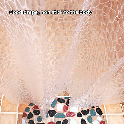 Waterproof Bath Curtain Premium PEVA Fabric Mold Resistant for Bathroom Toilet
