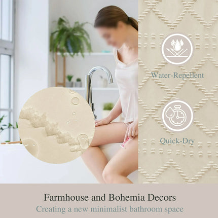 Waterproof Shower Curtain Mildew Resistant For Bathroom Bathtub Water Proof