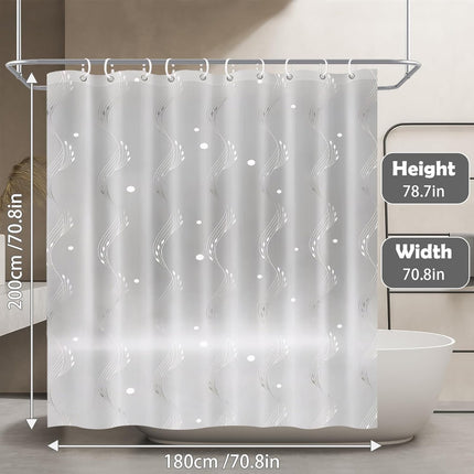 Waterproof Shower Curtain Thickened Mildew Resistant Bathroom Partition Curtain